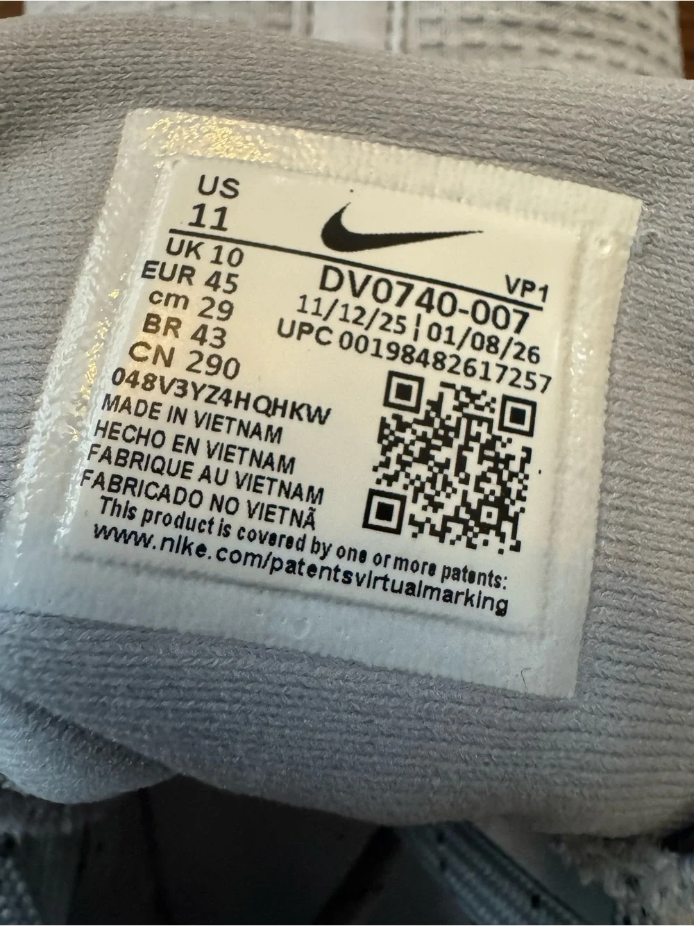 RARE Men's NIKE Flex Experience RN 12 DV0740 007 White/Wolf Gray Color